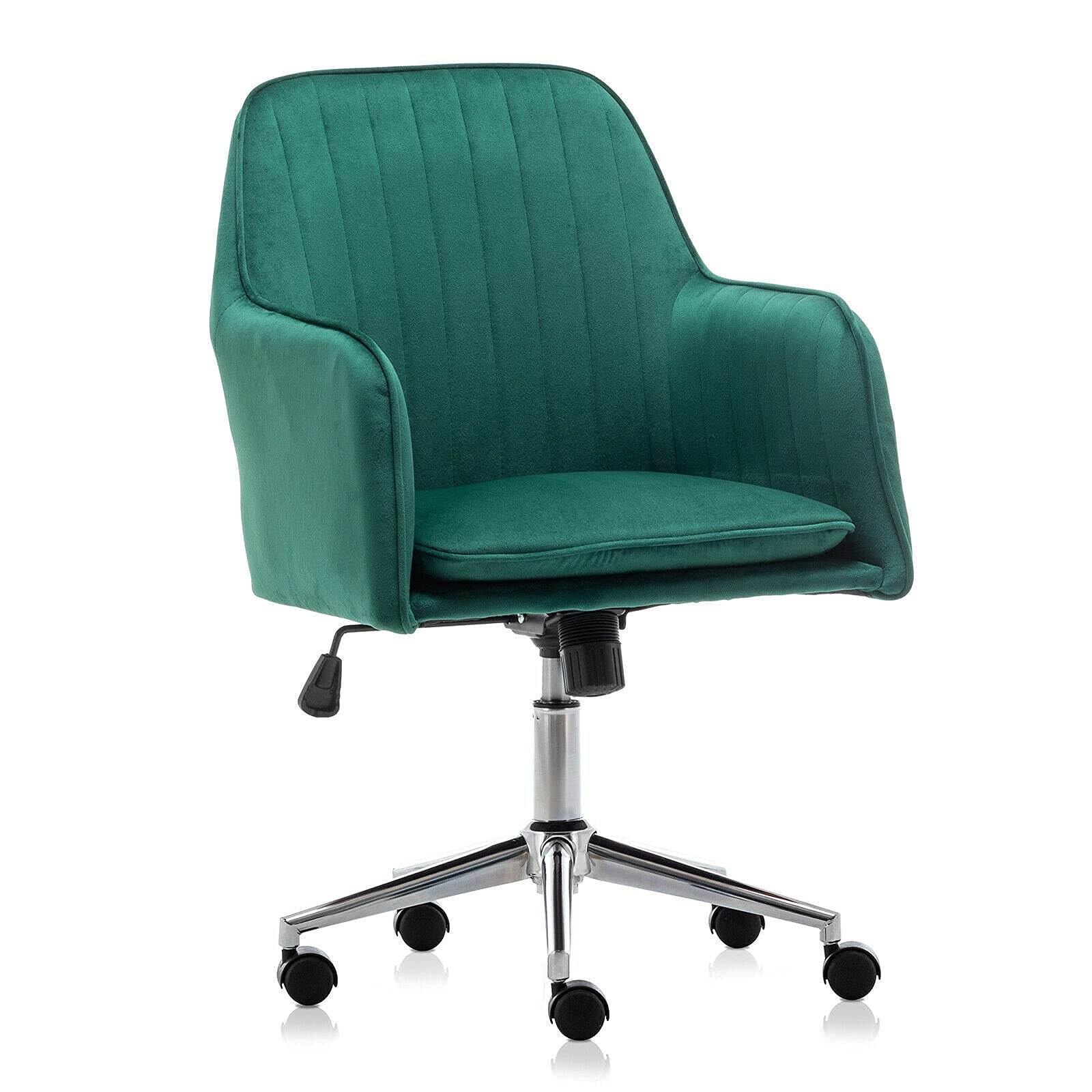 Velvet Office Chair Pink - Swivel Computer Desk Chair with Tilt & Lift Function, Wheels for Mobility - Comfortable & Soft Task Chair for Home Office, Gaming, or Study Room