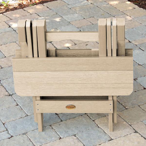 Portable Outdoor Folding Adirondack Side Table - Lightweight Patio Furniture for Camping, Beach, Garden & Poolside Use