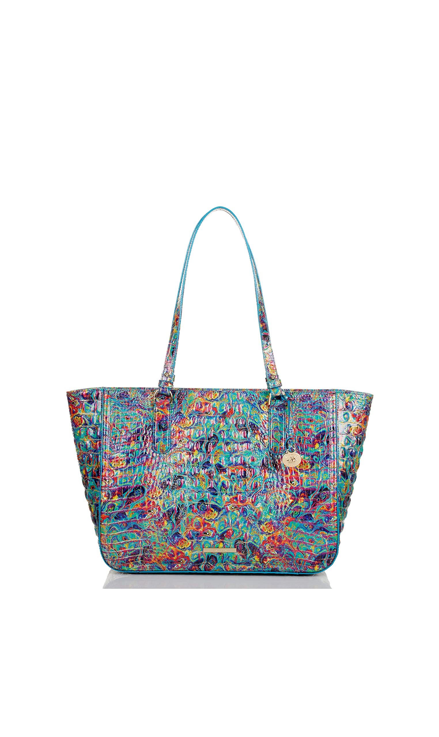 BRAHMIN Blue Ammolite Melbourne Ashlee Crossbody Bag - Stylish Leather Purse for Women, Perfect for Work, Travel & Everyday Use