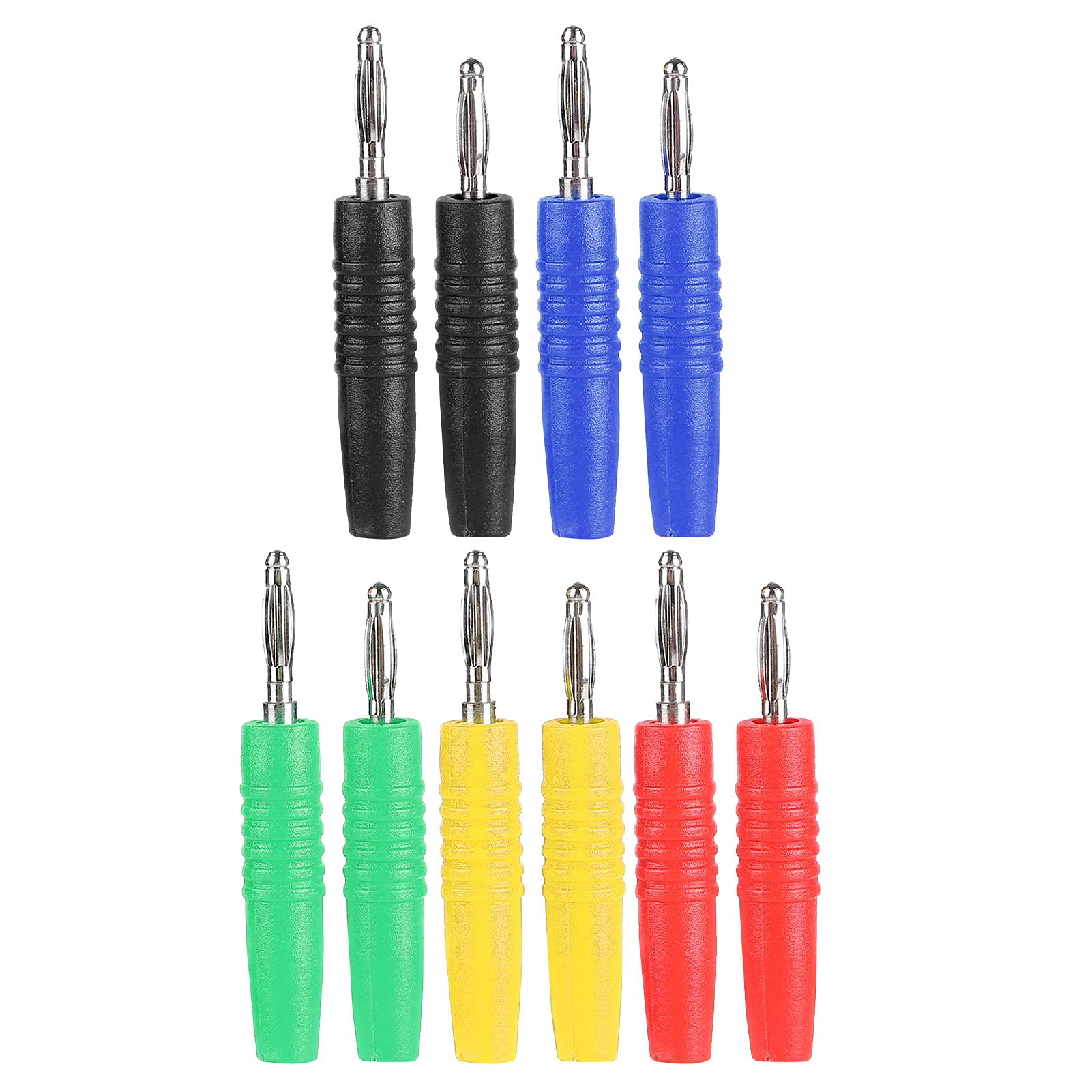 2mm Banana Plug Connector - ABS & Red Copper Shake Proof Fast Connect for Electronics - Ideal for Audio Equipment, Test Leads & DIY Projects