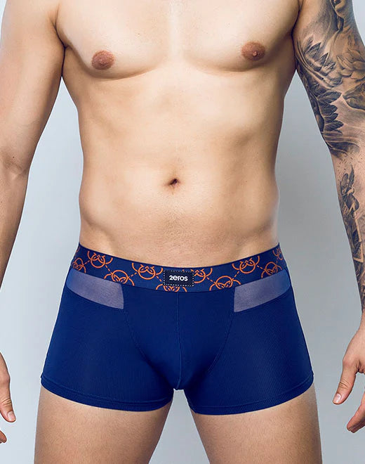 Premium 2eros Himeros Men's Boxer Briefs - Soft Navy Blue Underwear for Comfort & Support | Ideal for Everyday Wear, Gym & Sleep