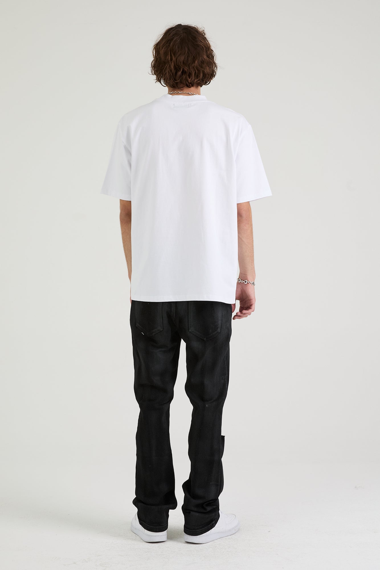 RICO Mock Neck Short Sleeve T-Shirt for Men - White Collar Logo Design | Casual Wear, Office Outfit, Street Style Fashion