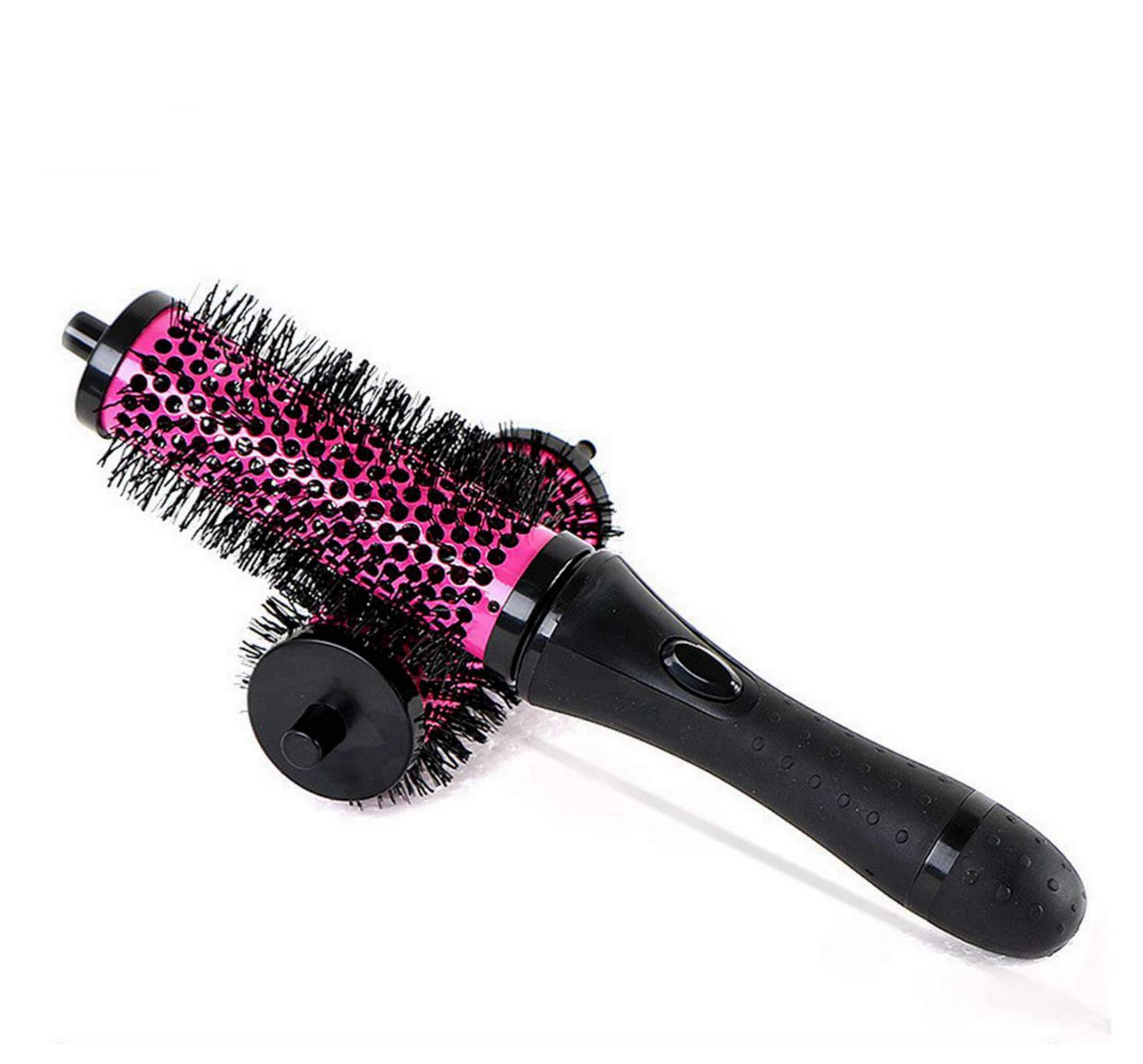 LIGICKY Blowout Brush Set with Detachable Barrels - 6 Round Brushes for Hair Styling (1 Handle, Small/Medium/Large Sizes) - Perfect for Salon, Home & Travel Use - Pink