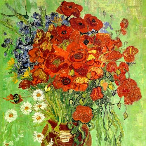 Red Poppies and Daisies