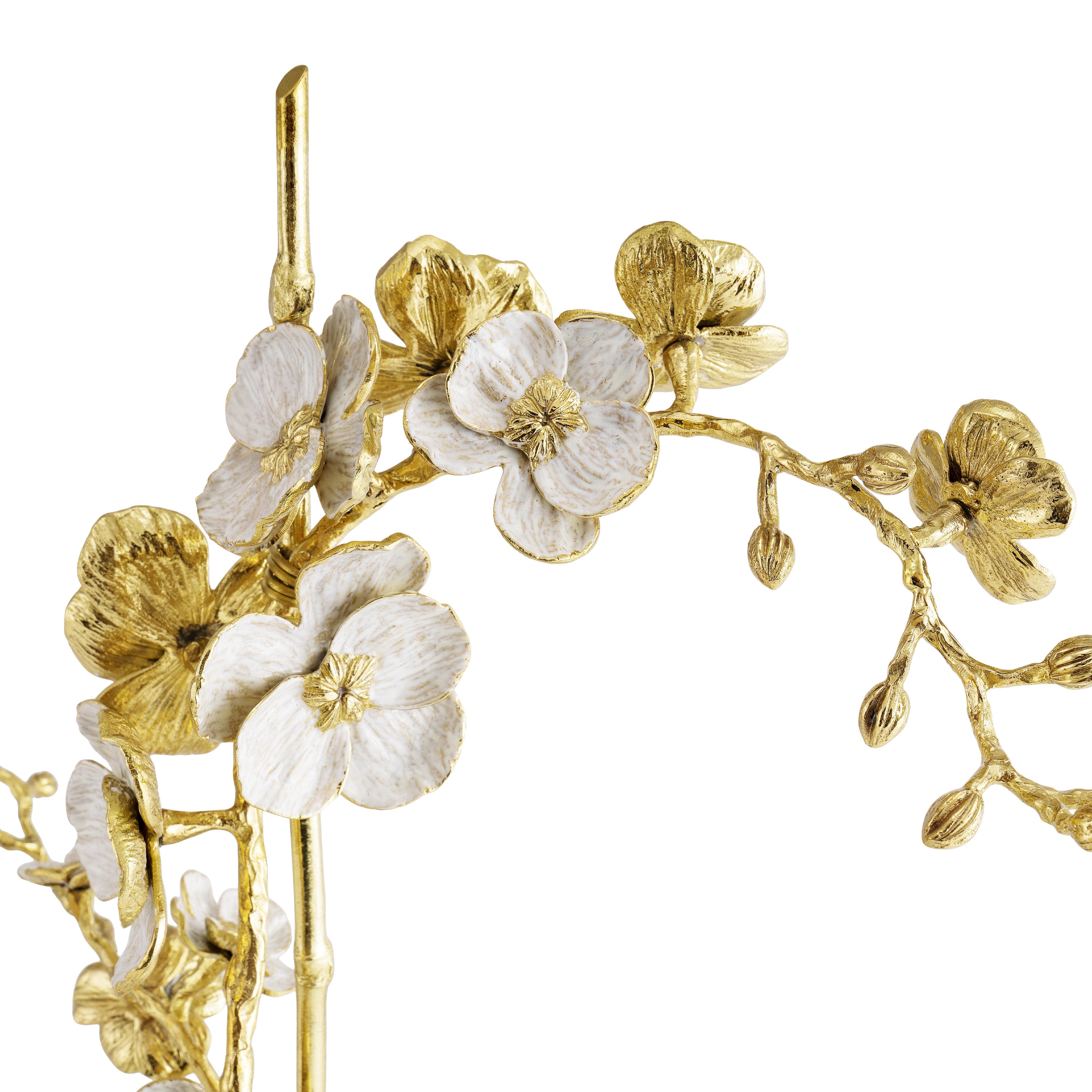 Elegant Orchid Stem Sculpture - Handcrafted Home Decor for Living Room, Office & Wedding Centerpiece