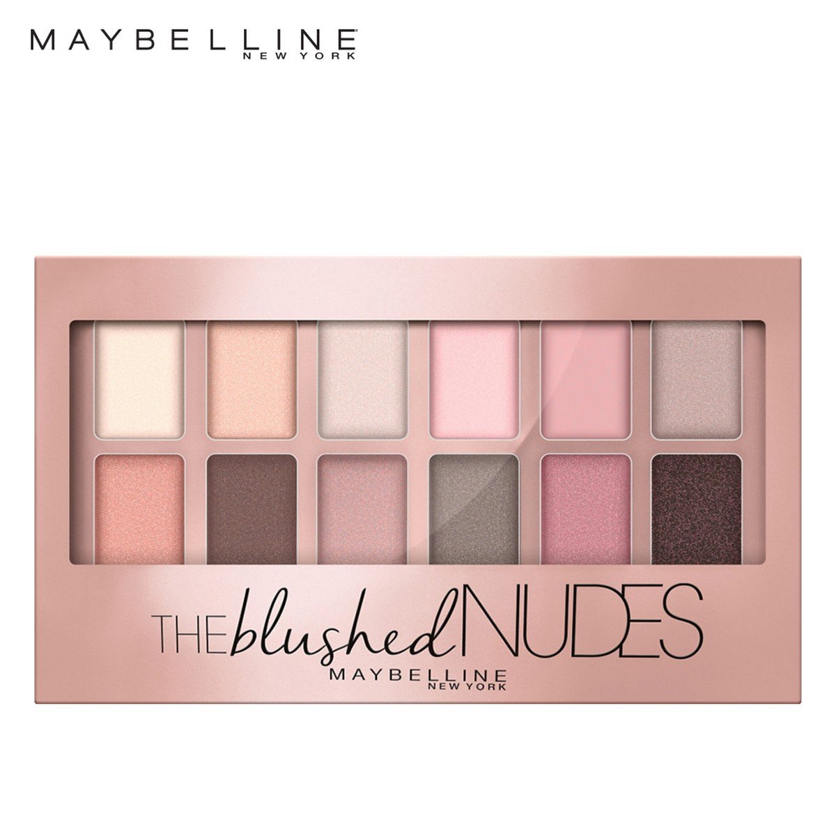 Maybelline New York The Blushed Nudes Eyeshadow Palette 9g & Hypercurl Washable Mascara Black 9.2ml - Matte & Shimmery Finish for Day to Night Makeup Looks