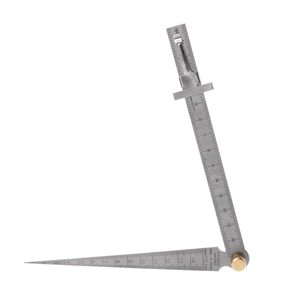 Youngy 2-in-1 Metric Taper Welding Feeler Gauge & Depth Ruler - Stainless Steel Gap & Hole Measurement Tool for Automotive, Metalworking & DIY Projects