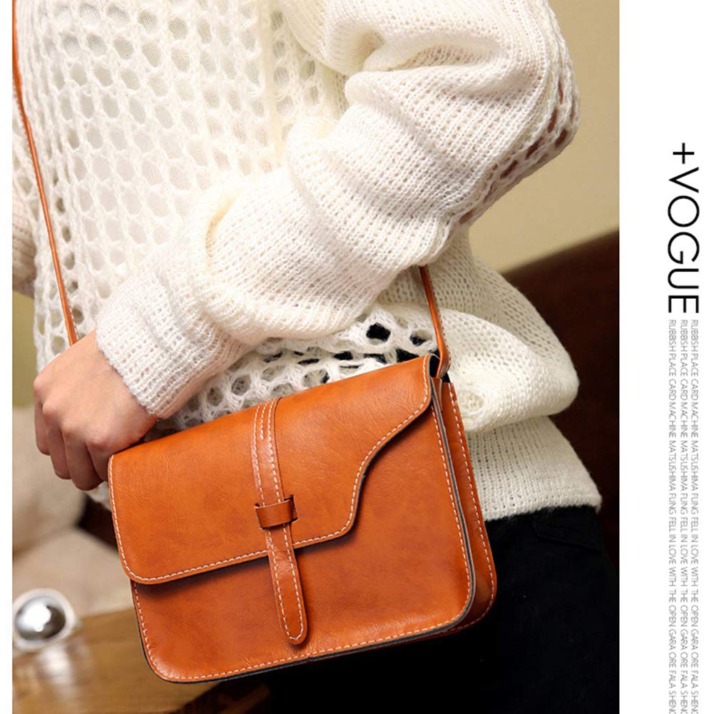 Women's Square PU Leather Crossbody Bag - Mini Shoulder Purse for Travel, Shopping & Daily Use