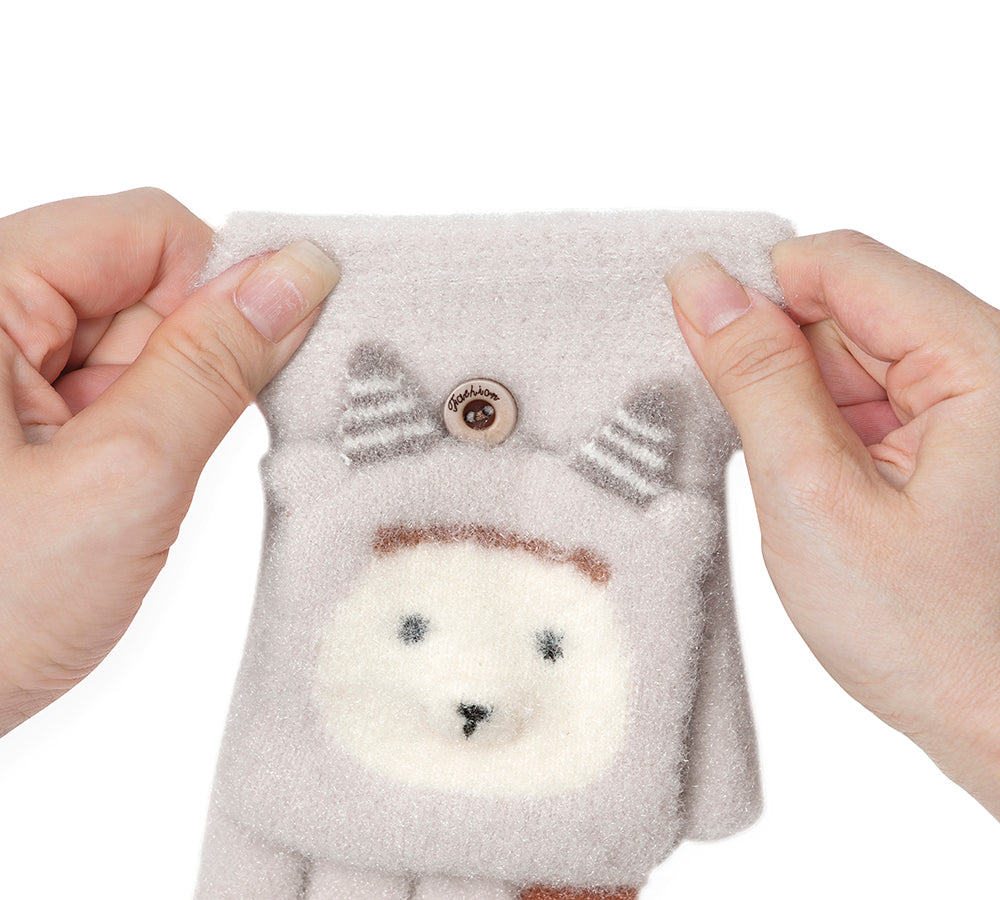 EVERAU® Fingerless Ultra Plush Knit Ewe Gloves - Warm Winter Gloves for Women & Men, Soft Touch Screen Compatible, Perfect for Driving, Typing, and Outdoor Activities