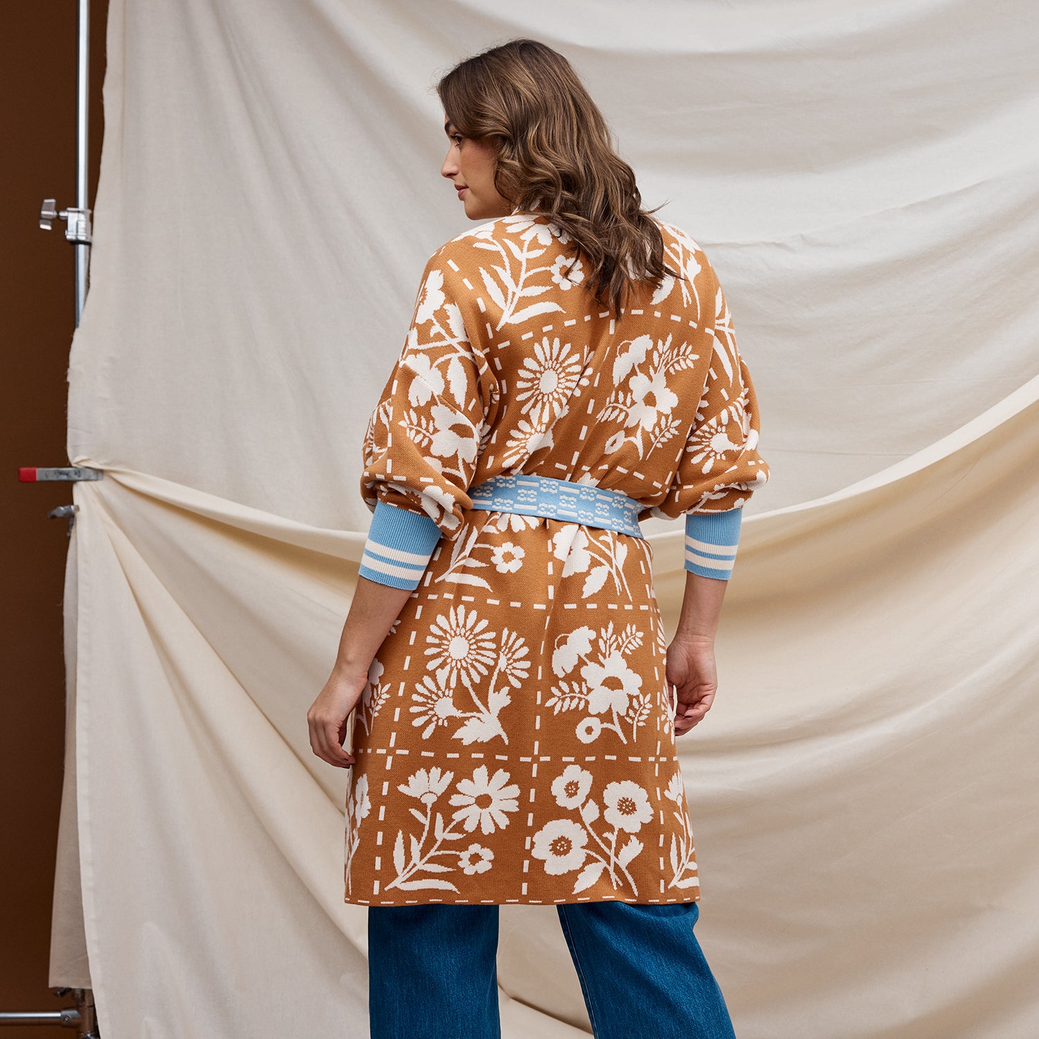 Charita Jacquard Robe for Women - Luxury Kimono Style Bathrobe with Floral Pattern - Perfect for Spa, Bridal Shower & Relaxing at Home