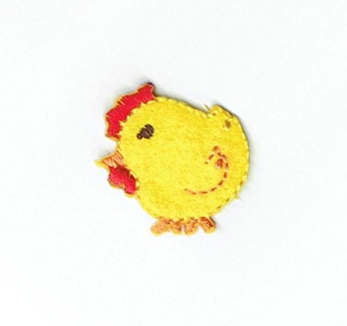 Small Yellow Baby Chick Chicken Embroidered Iron-On Patch for DIY Crafts, Jackets, Backpacks & Costumes - Cute Sewing Applique for Kids Clothing