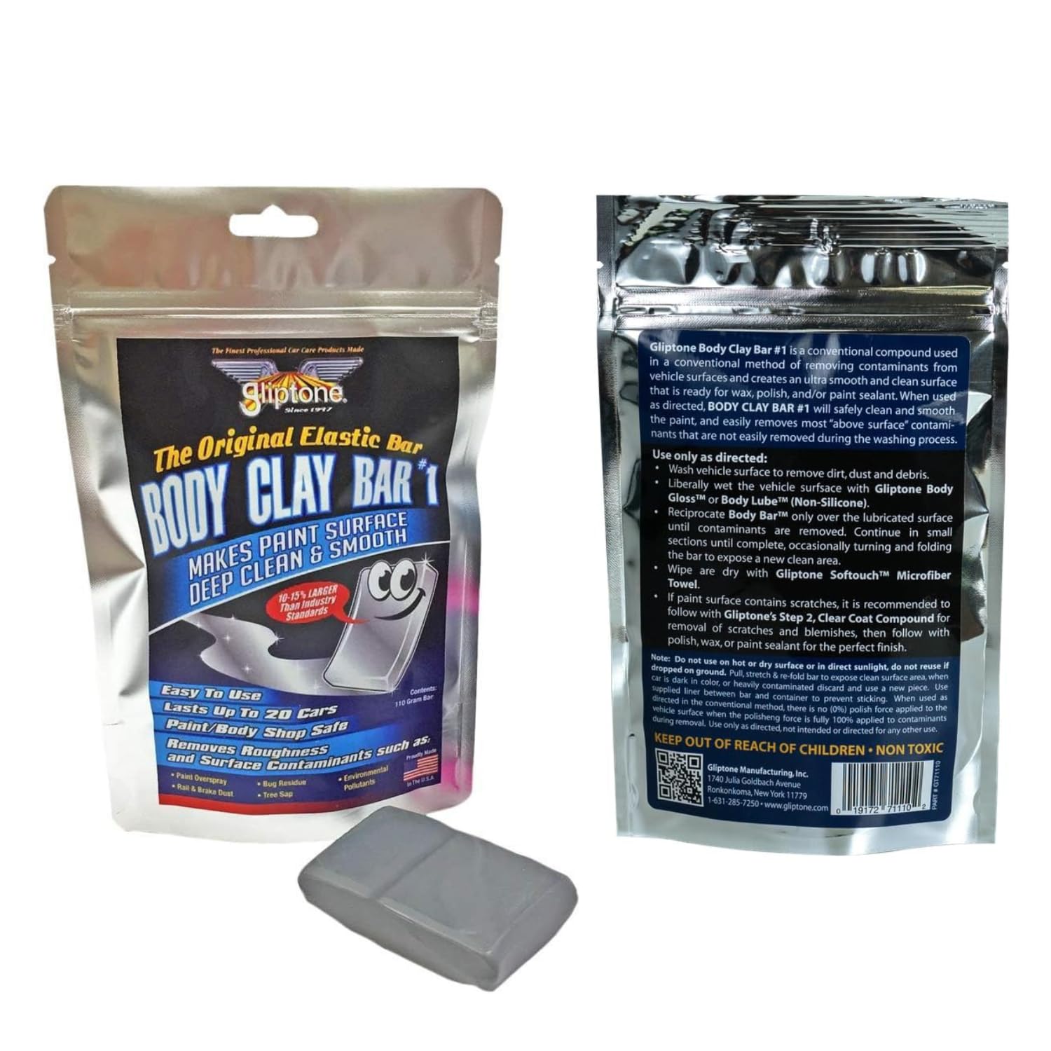 Premium Detailing Clay Bar for Cars - Remove Contaminants & Restore Shine - Perfect for Auto Detailing, Paint Correction & Ceramic Coating Prep