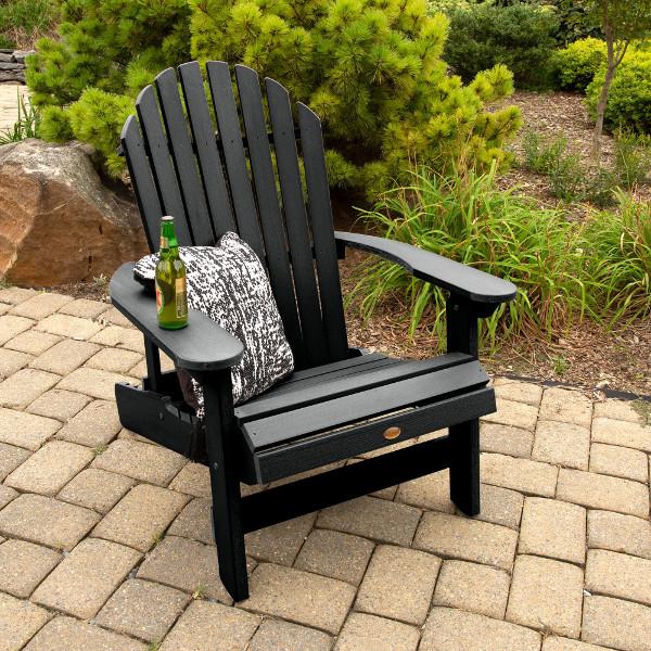 King Hamilton Folding & Reclining Adirondack Outdoor Chair - Patio, Lawn, Garden & Poolside Relaxation - Weather-Resistant Comfort for Backyard, Deck & Camping