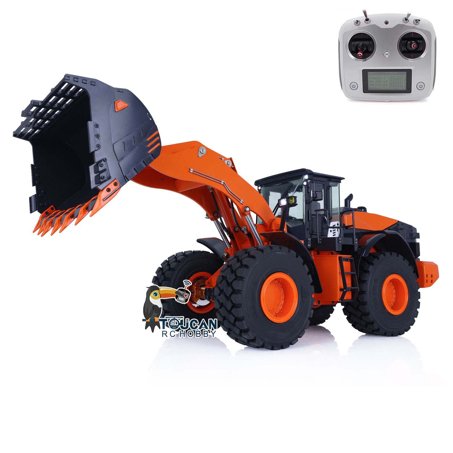 1/14 Scale Hydraulic RC Loader ZW370 JDM 198 - Remote Control Metal Construction Truck with New Sound Module - Realistic Model for Construction Site Play & Collectors
