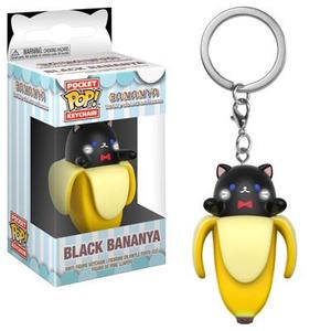 Bananya Pocket Pop! Keychain - Black Cat Banana Anime Collectible for Bags, Keys & Backpacks | Cute Kawaii Gift for Anime Fans