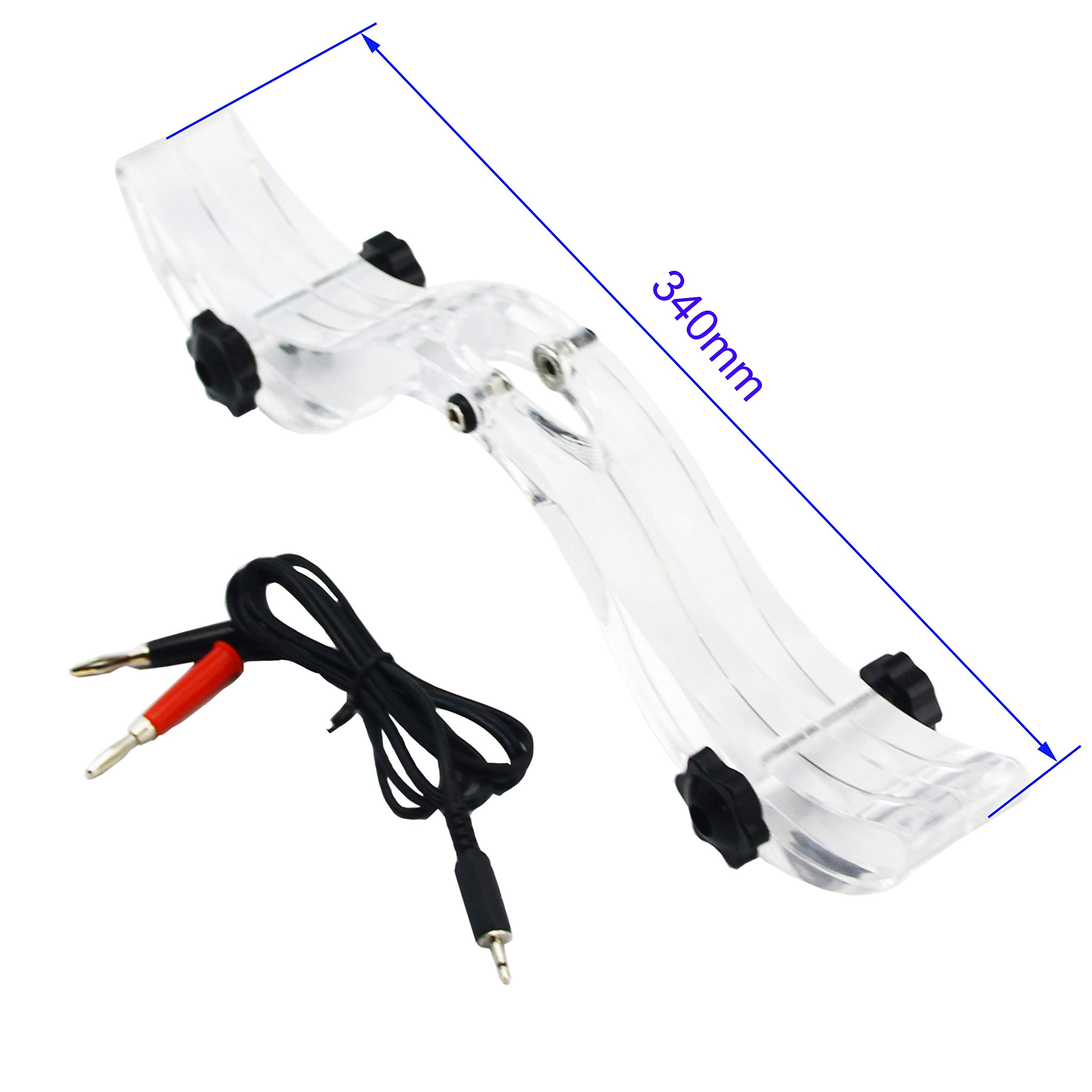 Electric Shock Acrylic Humbler with Power Box - BDSM Kneeling Punishment Toy for Men, Adjustable Restraint Device for Dominance Play - Perfect for Adult Roleplay, Bondage & Fetish Scenes
