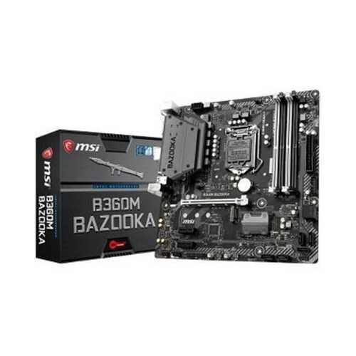 MSI B360M Bazooka Gaming Motherboard - Intel LGA 1151 Socket, DDR4, M.2, USB 3.1 - Perfect for PC Gaming & Streaming Builds