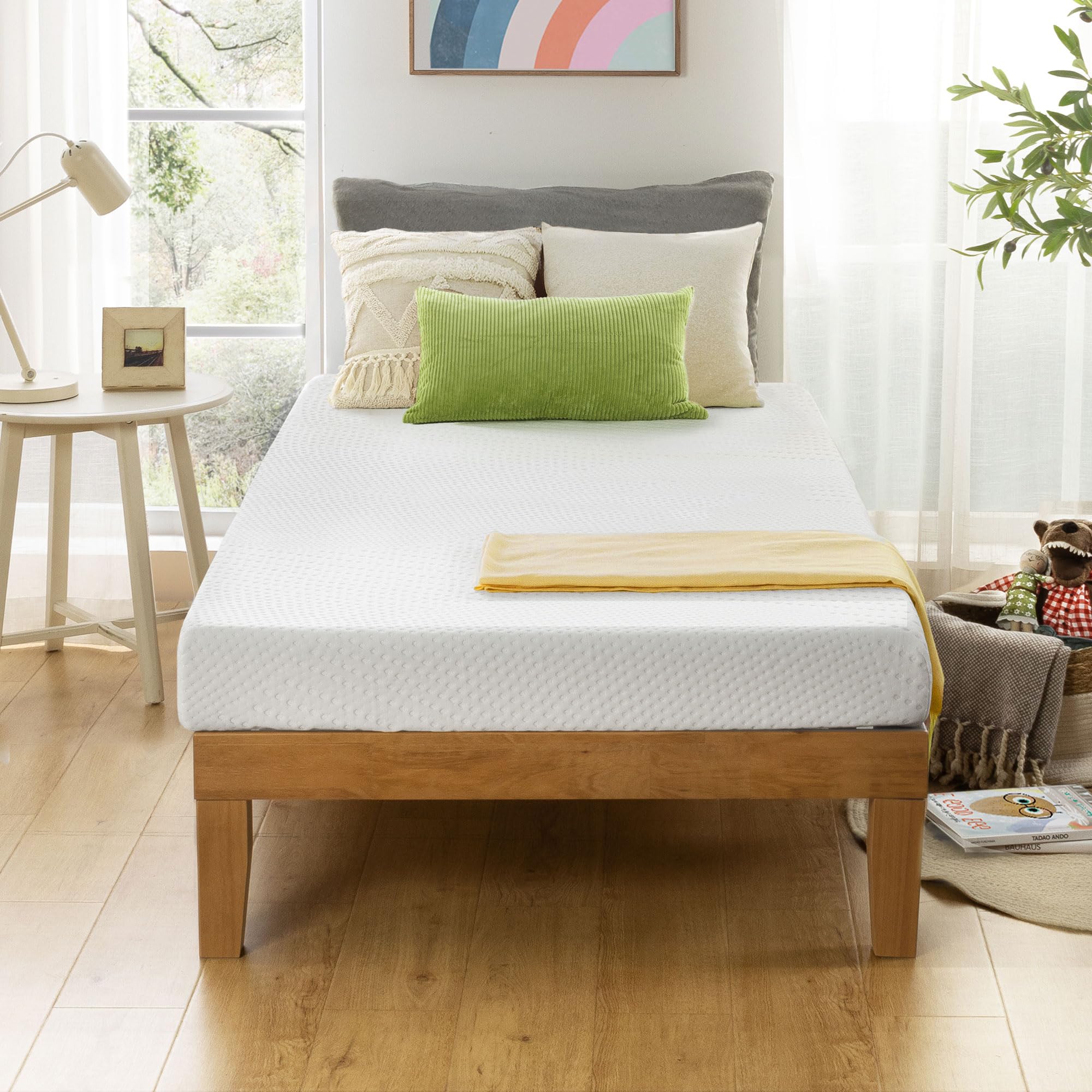 Best Price 5 Inch Twin Mattress - Green Tea Memory Foam Mattress for Kids & Adults | Medium Firm Support | Bunk Bed, Trundle & Day Bed Compatible | Bed-in-A-Box | Perfect for Guest Rooms, Dorms & Kids' Bedrooms