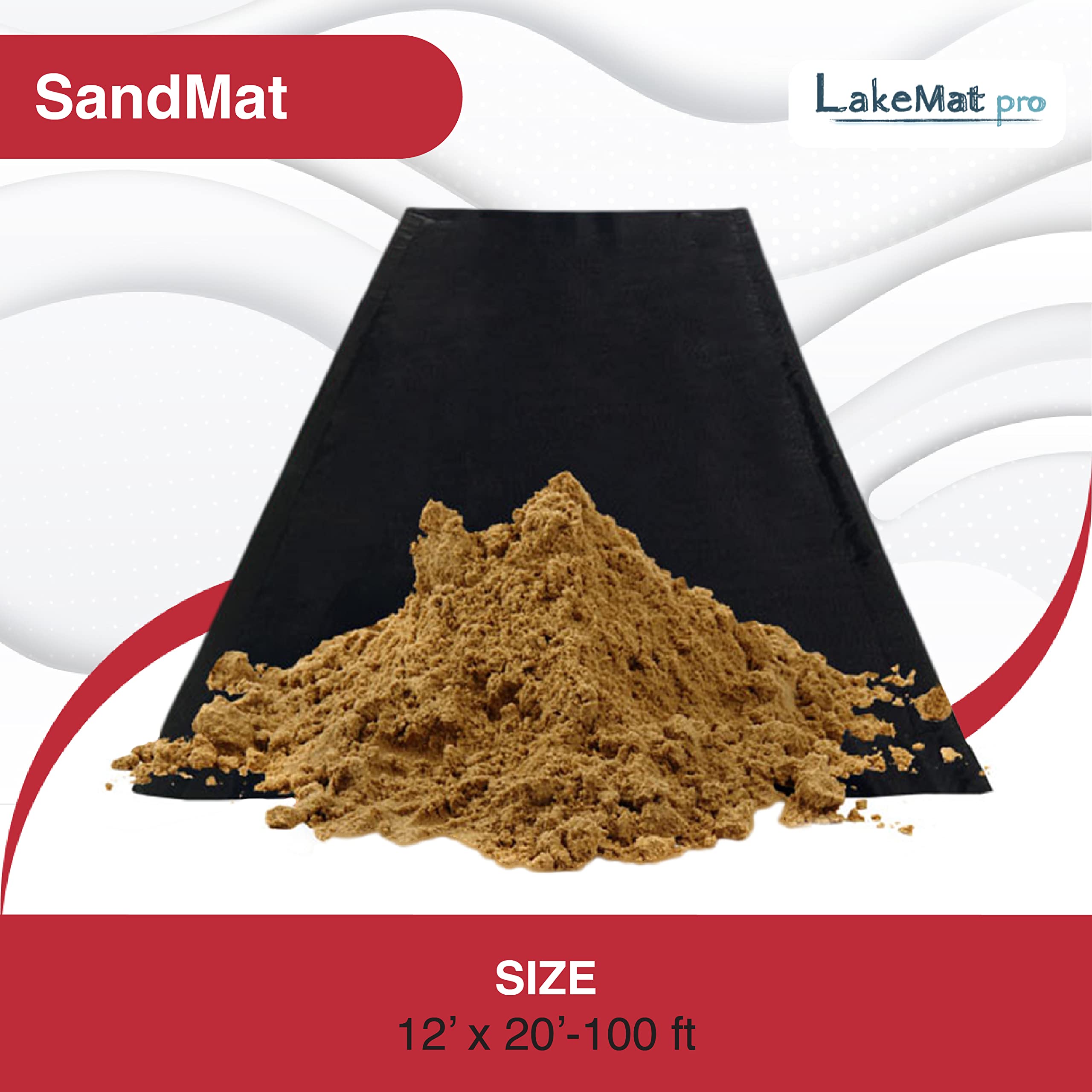 SandMat - 12.5'x40' Natural Erosion Control Fabric for Shoreline & Beach Protection - Eco-Friendly Weed Barrier for Landscaping & Waterfront Stabilization - Perfect for Lakes, Ponds, and Coastal Areas
