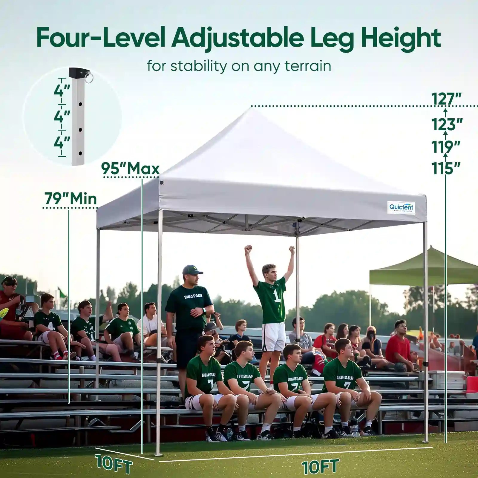 Heavy Duty Commercial Pop Up Canopy Tent - Waterproof Instant Shelter for Outdoor Events, Parties, Markets & Camping