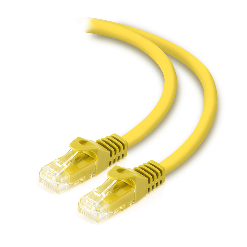 High-Speed Yellow CAT6 Ethernet Cable - 1000Mbps, 550MHz, 24AWG, UTP, RJ45 Connector - Perfect for Gaming, Streaming & Home Office Networking
