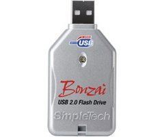 Simple Tech Bonzai USB 2.0 Mini Flash Drive 512MB - Compact Portable Storage for Documents, Photos, Music - Perfect for Students, Office & Travel Use