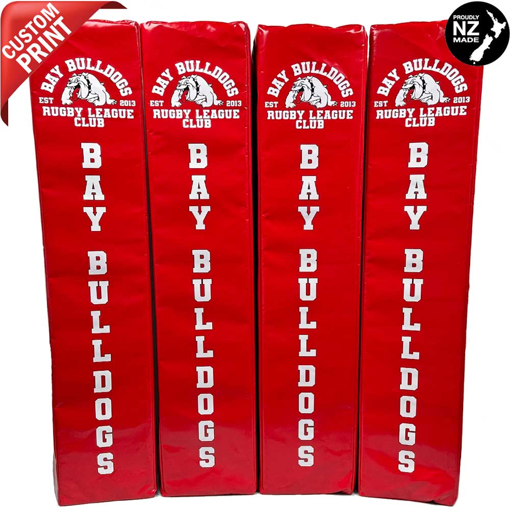 Custom Printed Rugby Goal Post Protector Pads - Durable Safety Padding for Rugby Posts - Perfect for Training, Matches & Field Protection
