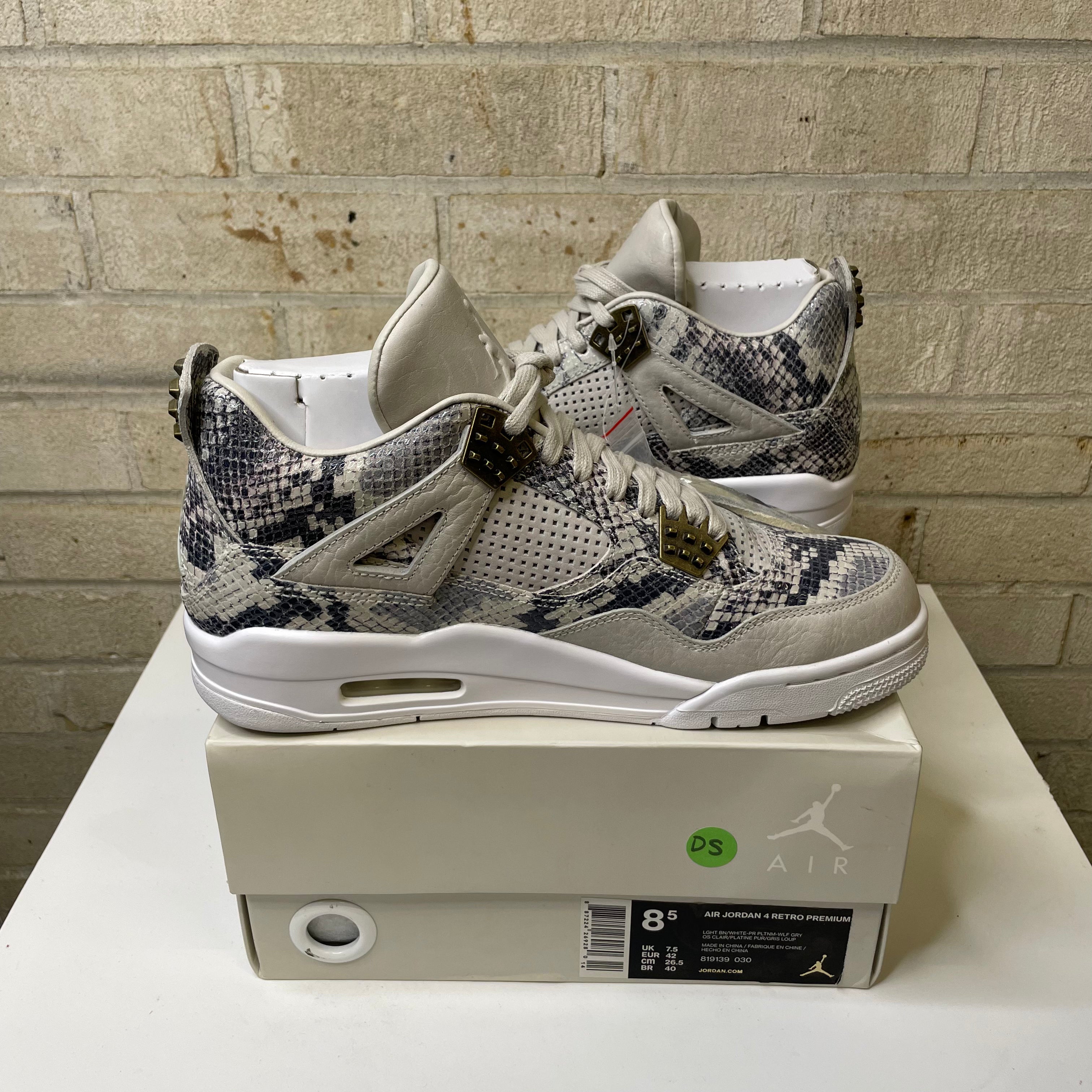 AIR JORDAN 4 PINNACLE SNAKESKIN Men's Basketball Shoes Size 8.5 (819139-030) - Premium Leather Sneakers for Streetwear & Court Performance
