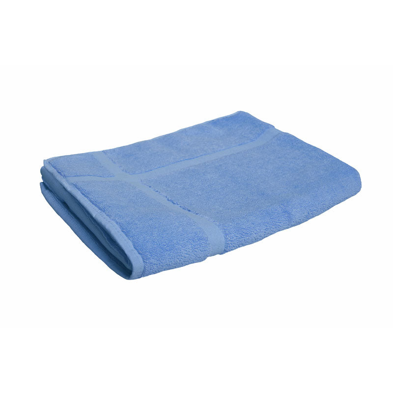 Premium 100% Cotton Blue Bath Towels Set - Soft & Absorbent for Spa, Beach & Home Use | Includes Bath Mat for Bathroom & Shower Essentials