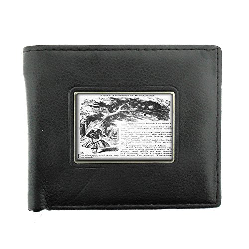 Alice Tenniel Cat Bifold Wallet D-131 - Stylish Leather Wallet for Women, Cute Cat Design Purse with Card Slots - Perfect Gift for Cat Lovers, Everyday Use & Travel Essentials