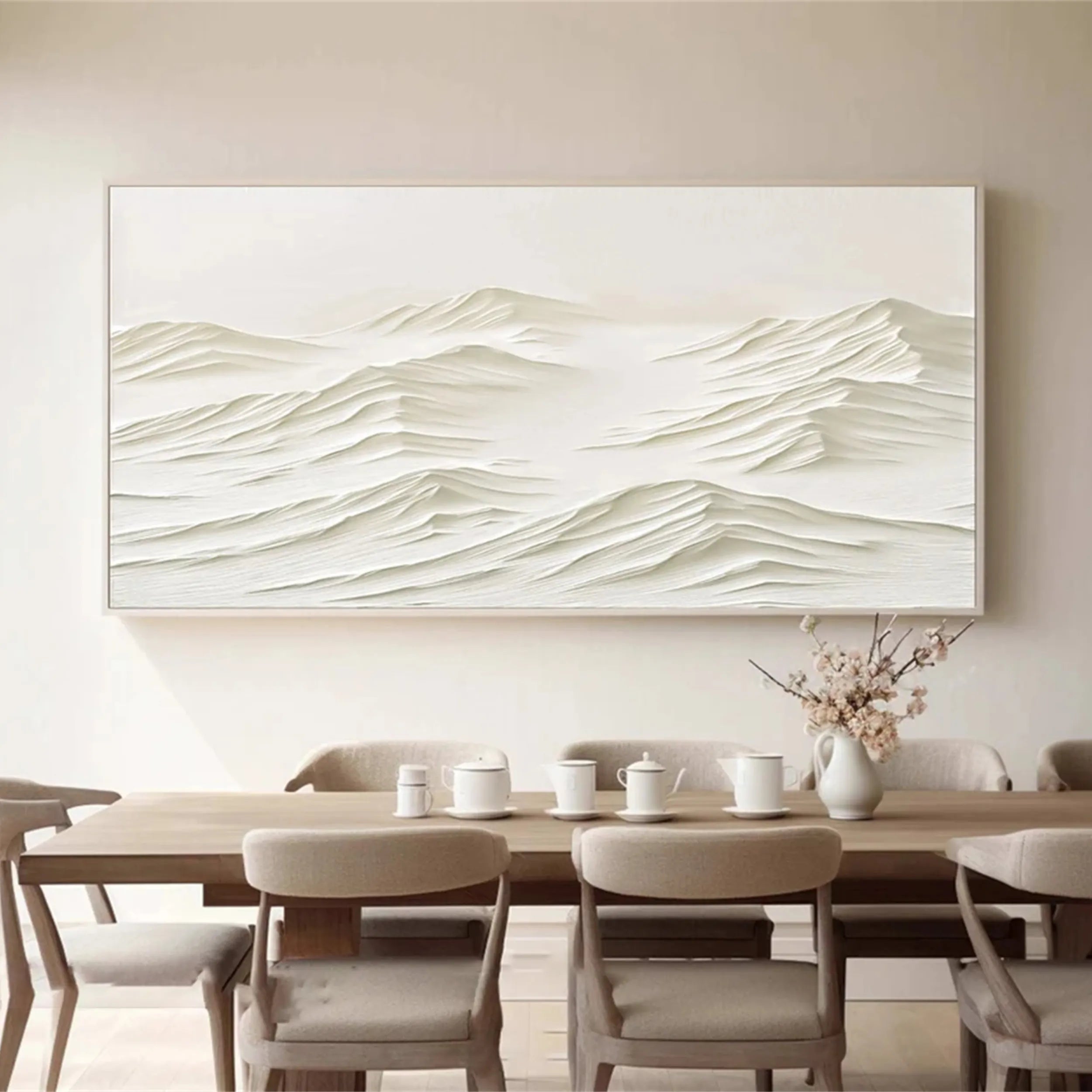 Minimalist Textured Plaster Art Painting - Modern Abstract Wall Decor for Living Room, Bedroom & Office | #MM252