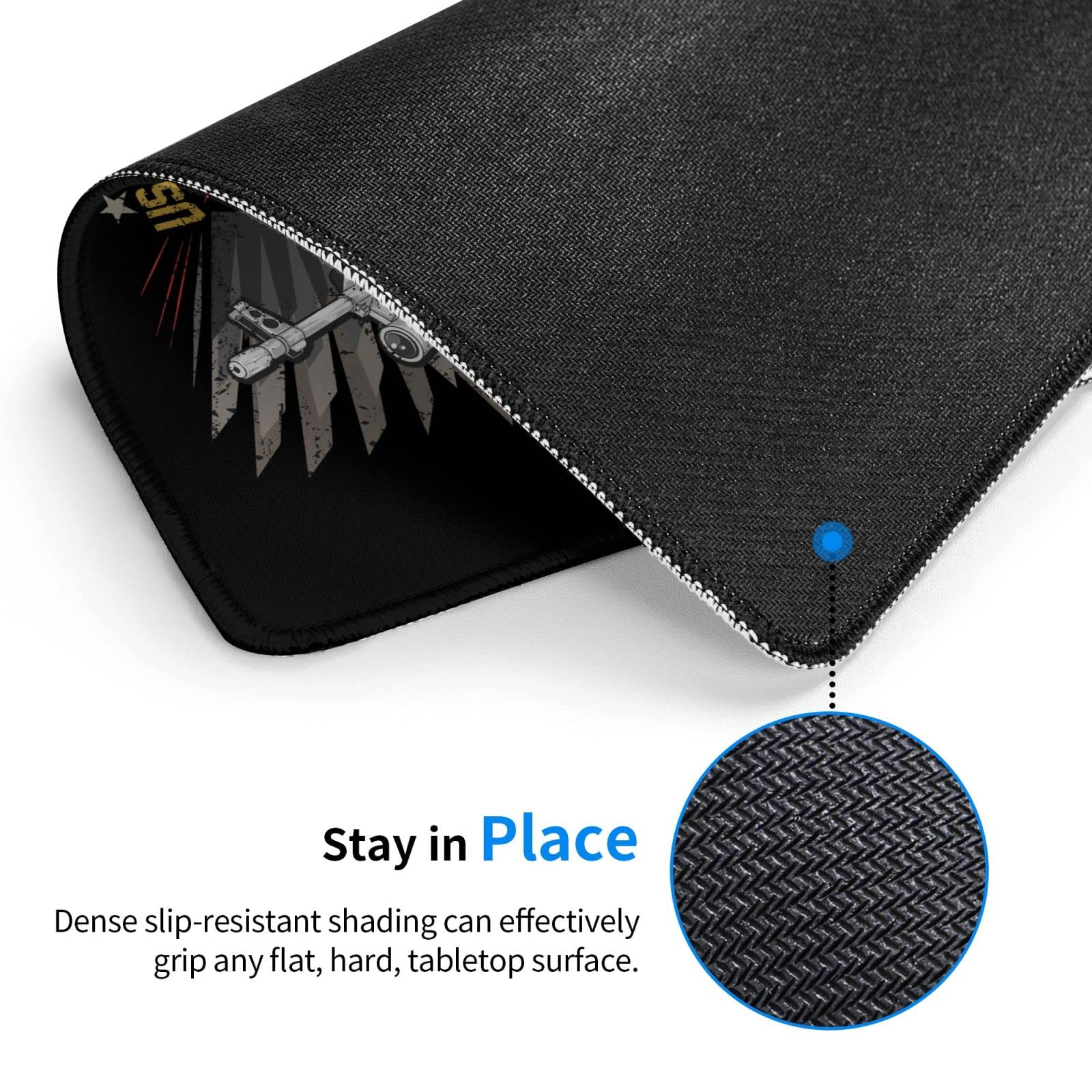 SIYTUAU Dual Eagle Design Mouse Pad - Waterproof, Non-Slip Rubber Gaming Mouse Mat (10x12 inches) for Office, Laptop & PC Gaming - Perfect for Workstations & Esports