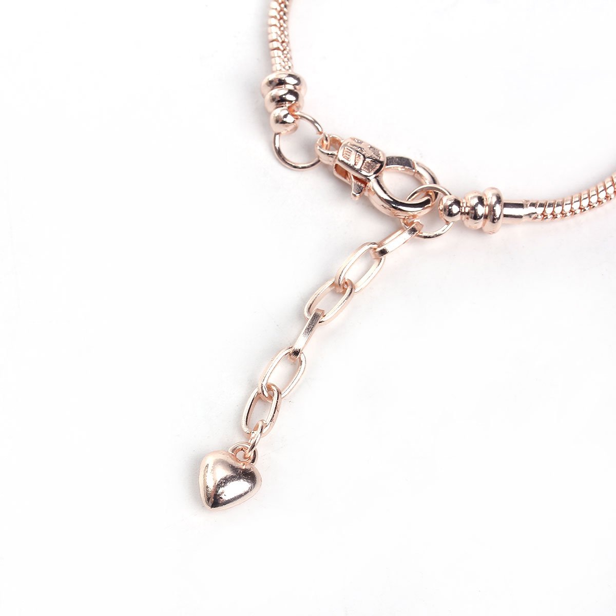Sparkling Rose Gold Snake Chain Bracelet with Lobster Clasp - Elegant Jewelry for Women, Perfect for Parties, Date Nights & Special Occasions