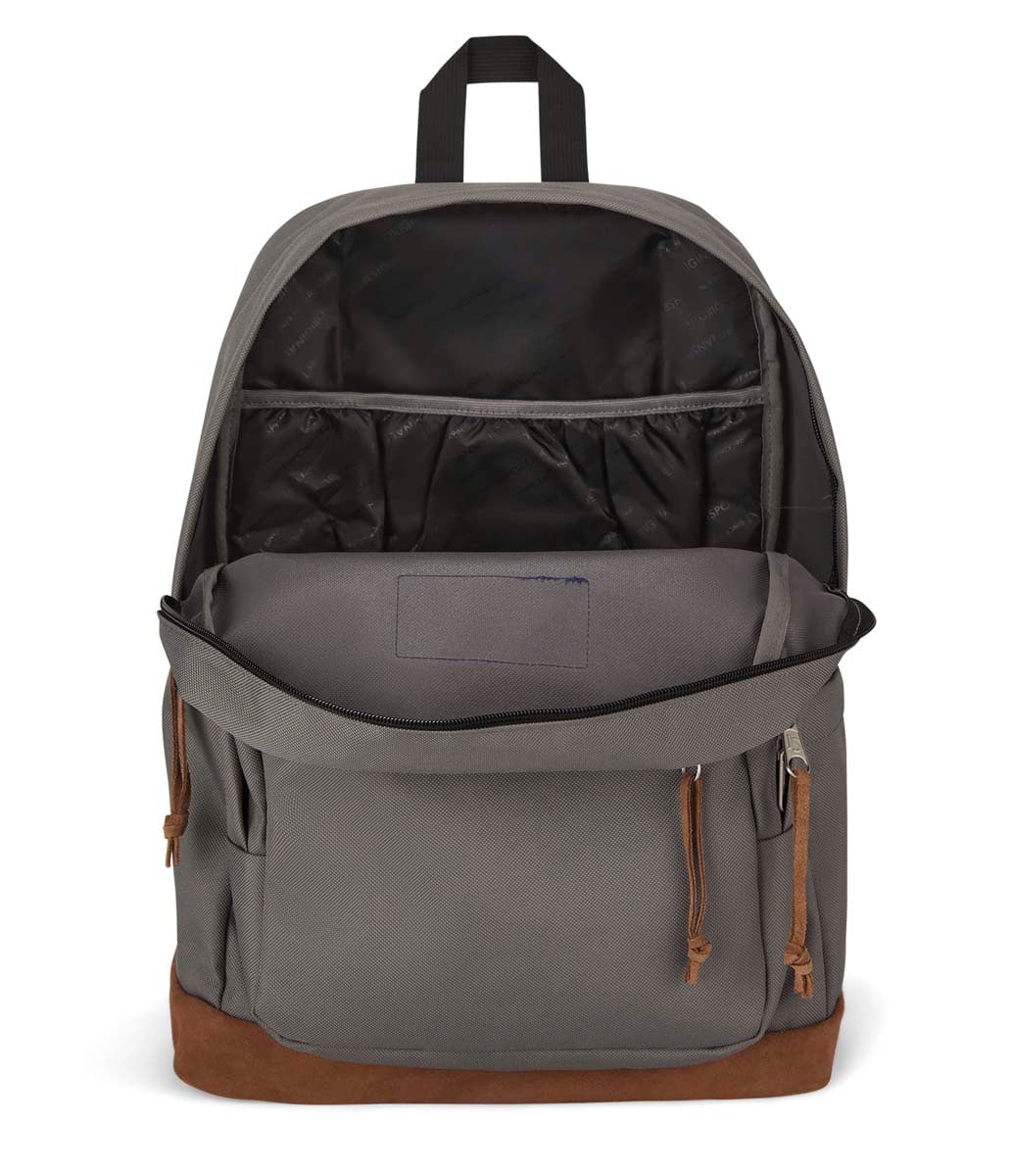 JanSport Right Pack Backpack - Lightweight Laptop Backpack for School & Travel, Durable Graphite Grey Daypack with Padded Shoulder Straps | Perfect for College Students, Commuters & Outdoor Adventures