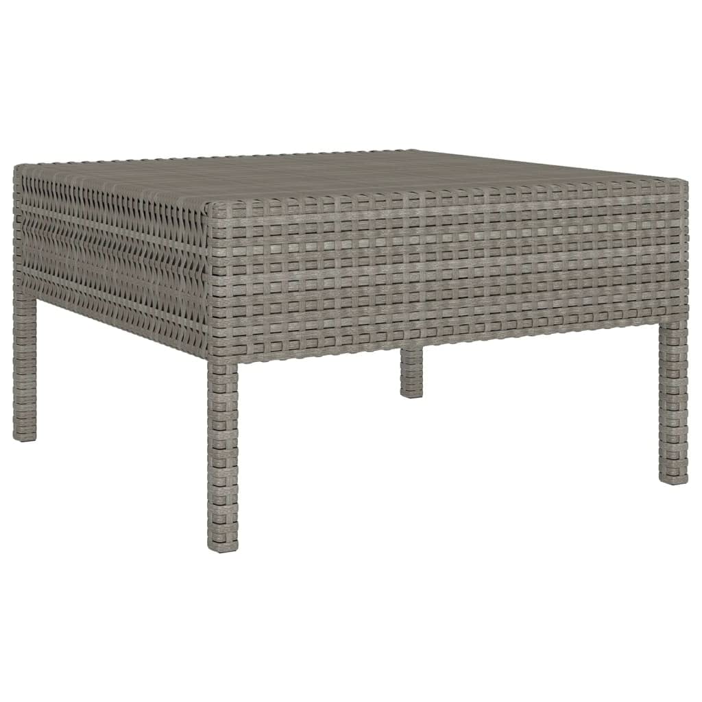 5-Piece Patio Lounge Set with Cushions - Weather-Resistant Poly Rattan Outdoor Furniture - Gray Modern Farmhouse Style - Easy Maintenance & Comfortable Seating - Perfect for Garden, Backyard, Poolside & Patio Relaxation