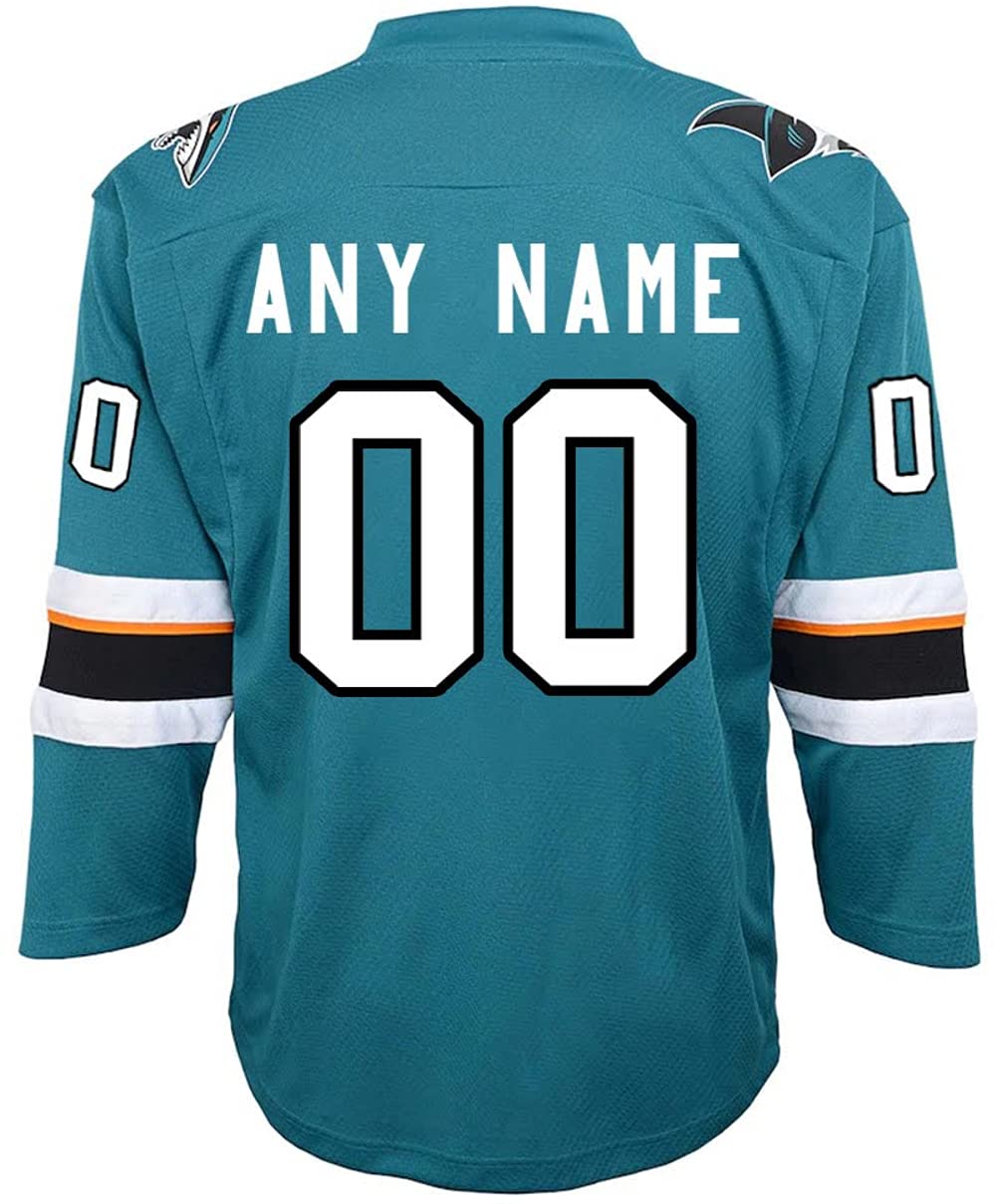 Custom Youth San Jose Sharks Hockey Jersey - Personalized Name & Number - Perfect for Games, Parties & Fan Events