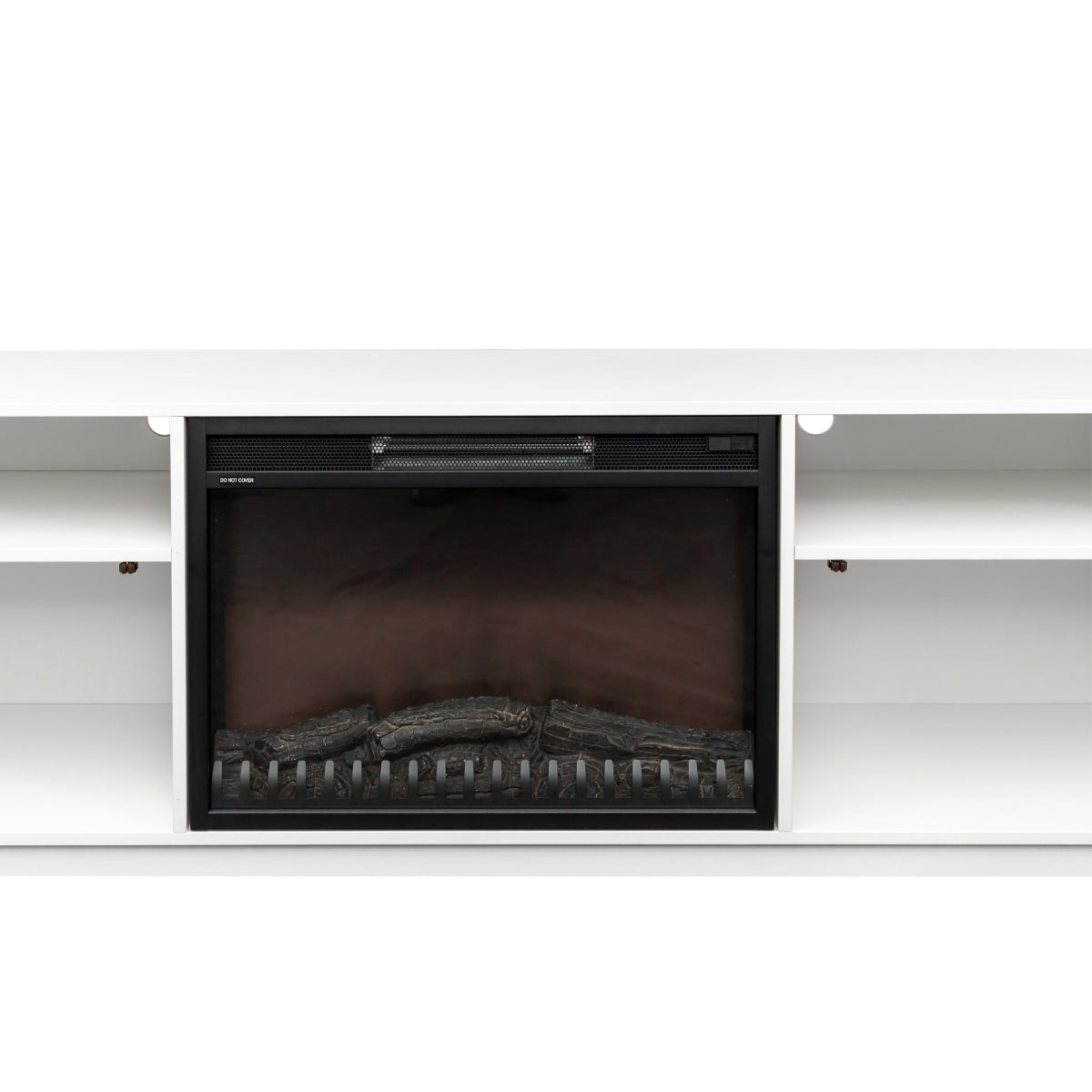 Amari Electric Fireplace TV Stand - 60 Inch Modern Entertainment Center with Heater, Storage Shelves - Perfect for Living Room, Bedroom & Home Theater Setup
