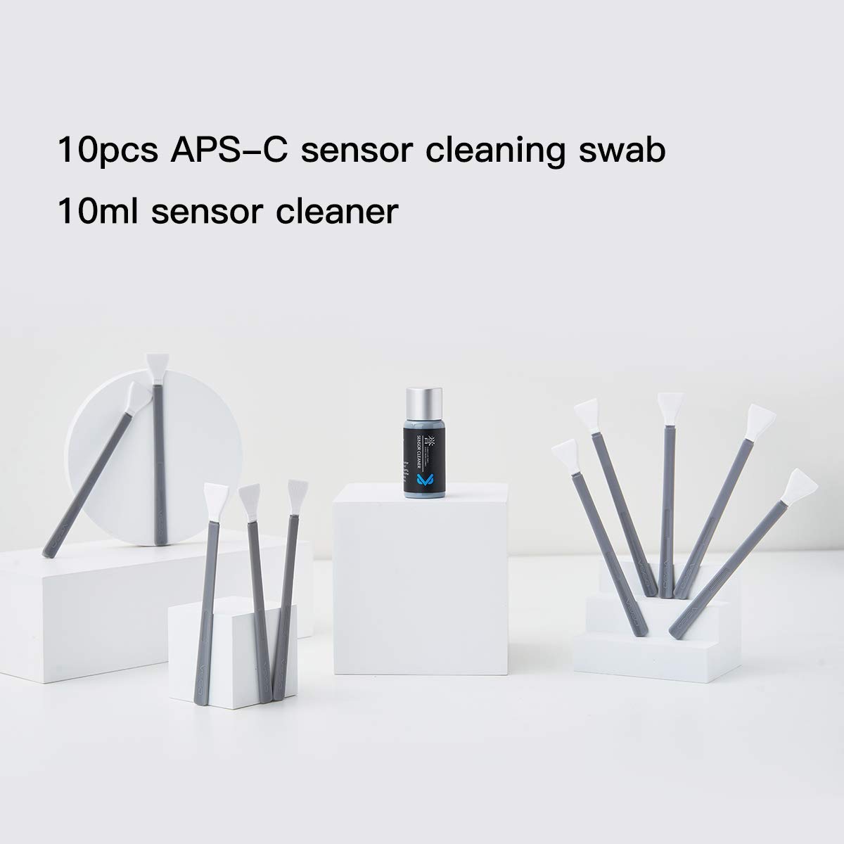 VSGO VS-S02-E APS-C Digital Camera Sensor Cleaning Kit - 10 Clean Swabs with Sensor Cleaner Solution & Travel Optical Cleaning Kit for DSLR, Mirrorless Cameras - Perfect for Professional Photographers & Travel Enthusiasts