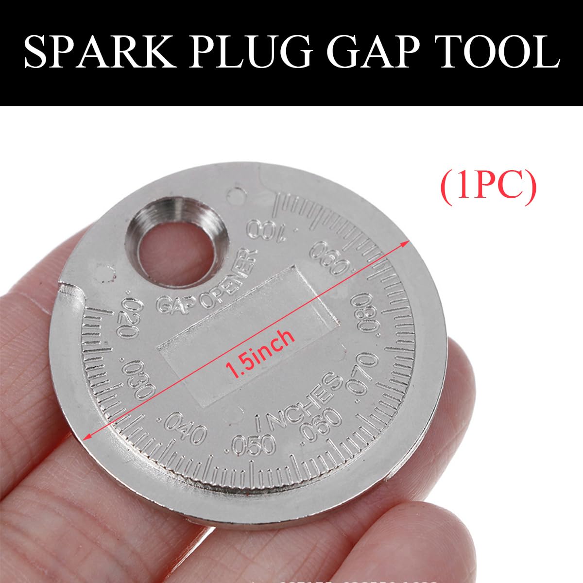 Premium Spark Plug Gap Gauge Tool - 0.020 to 0.100 Inch Measuring Wire with Precise Scale - Universal Automotive Spark Plug Gap Checker - Essential Car Maintenance Accessories for DIY Mechanics & Professional Auto Repair Shops