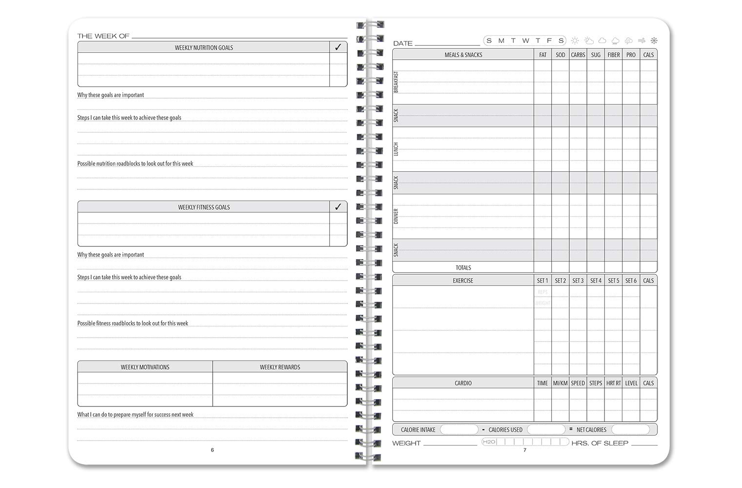 BookFactory Weight Loss Journal & Diet Tracker - 6