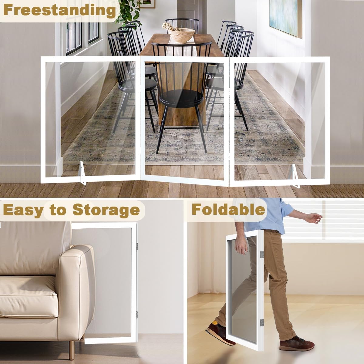 Clear Acrylic Pet Gate for Dogs - 31