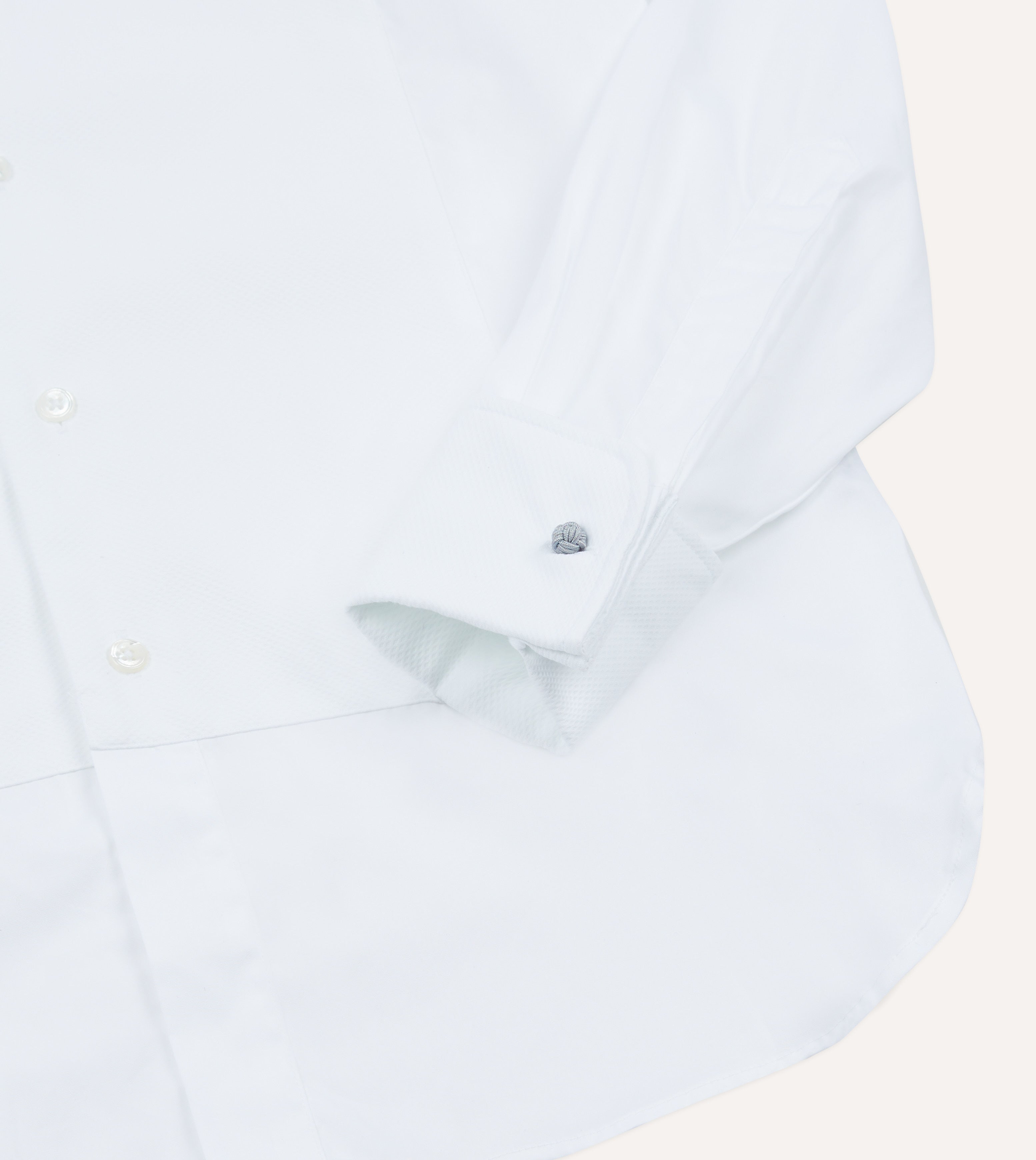 Stylish White Cotton Bib Front Dinner Shirt for Men - Perfect for Formal Events, Weddings & Evening Parties