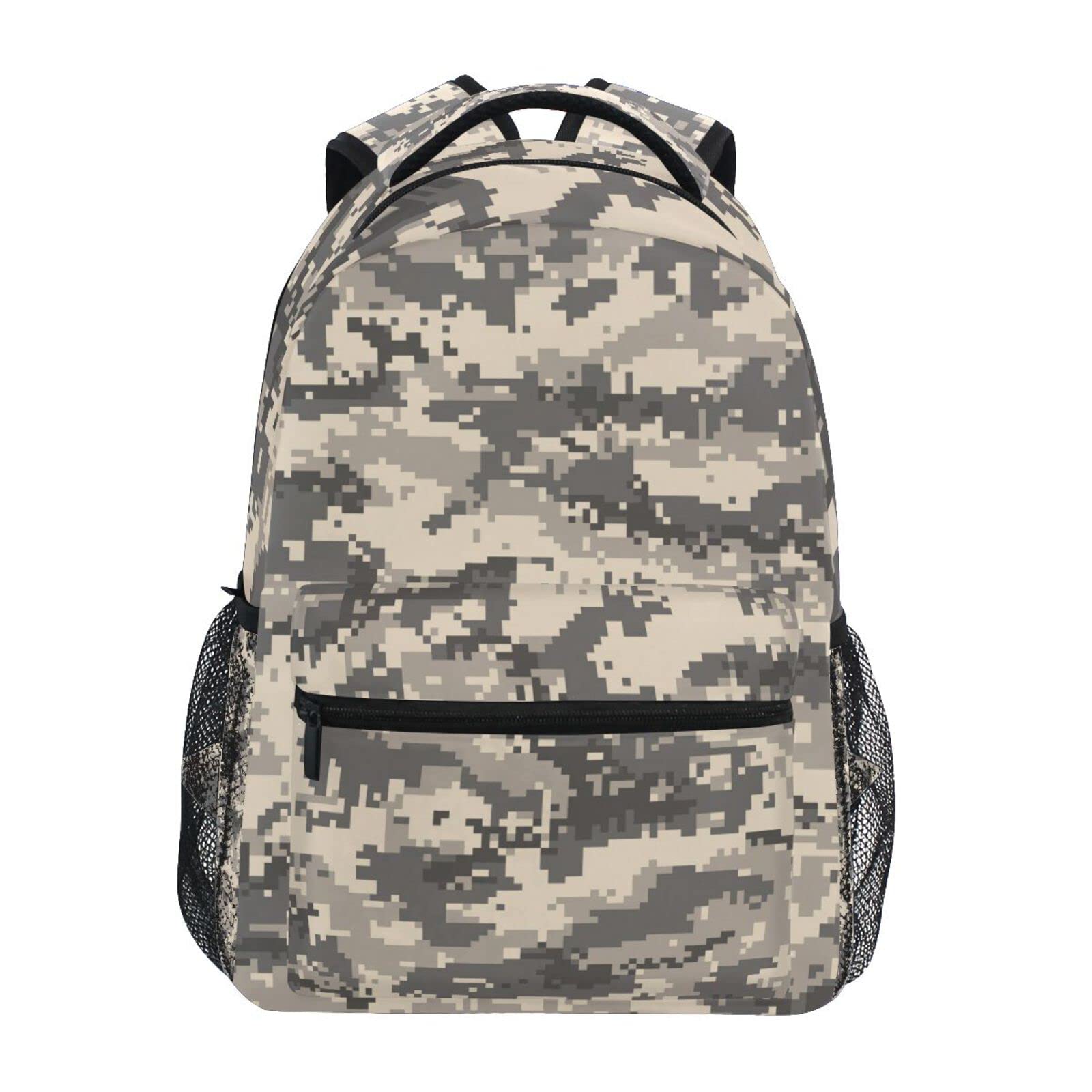 Kigai Brown Digital Camo Backpack for Men Women Kids - Daily Commute & Travel