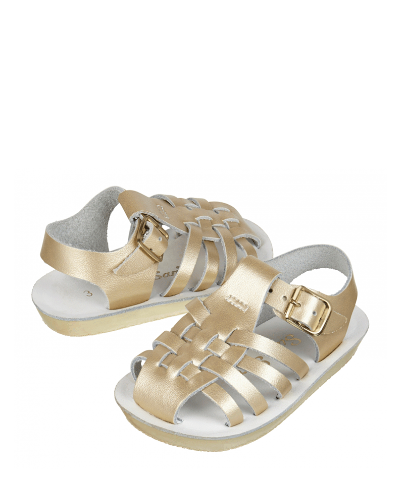 Sun San Women's Gold Sailor Sandals - Comfortable Leather Straps for Beach, Vacation & Summer Outfits | Casual Walking Shoes for Women