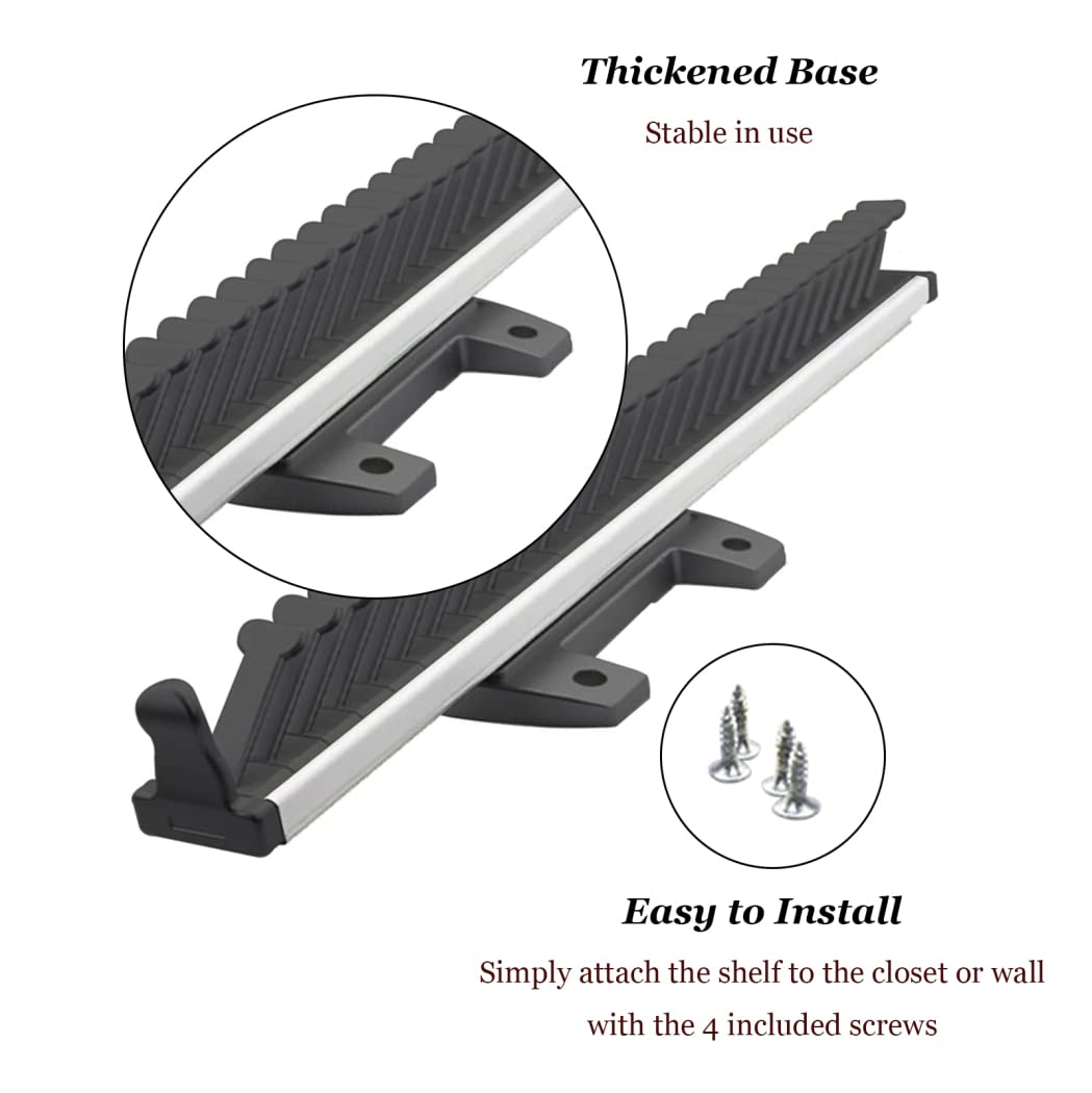 Extendable Sliding Closet Organizer - 28 Hook Pull-Out Tie Rack for Ties, Scarves & Belts | Space-Saving Side Mount Wardrobe Storage Solution | Perfect for Closet, Bedroom & Office Organization