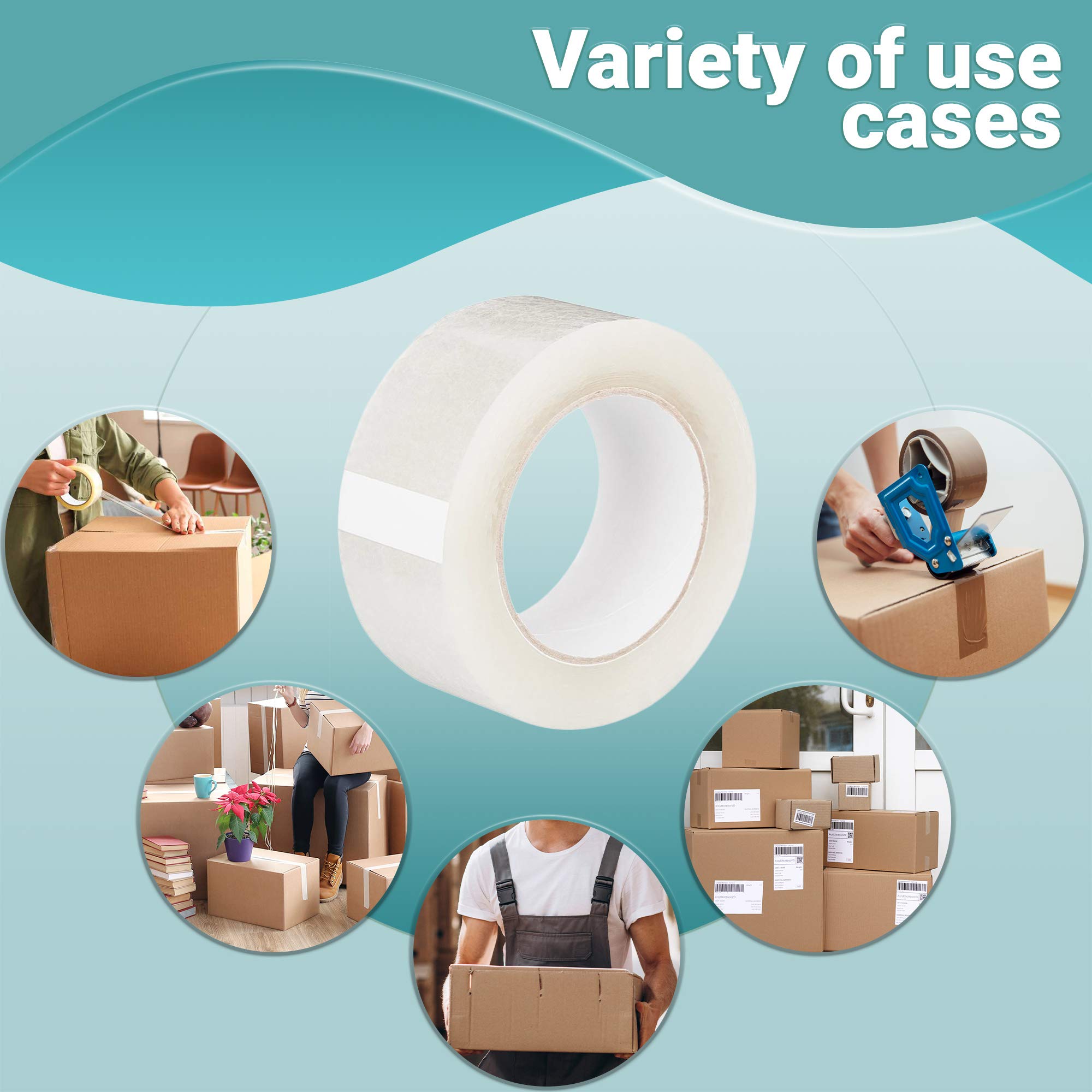APQ 36 Rolls White Carton Sealing Tape 2