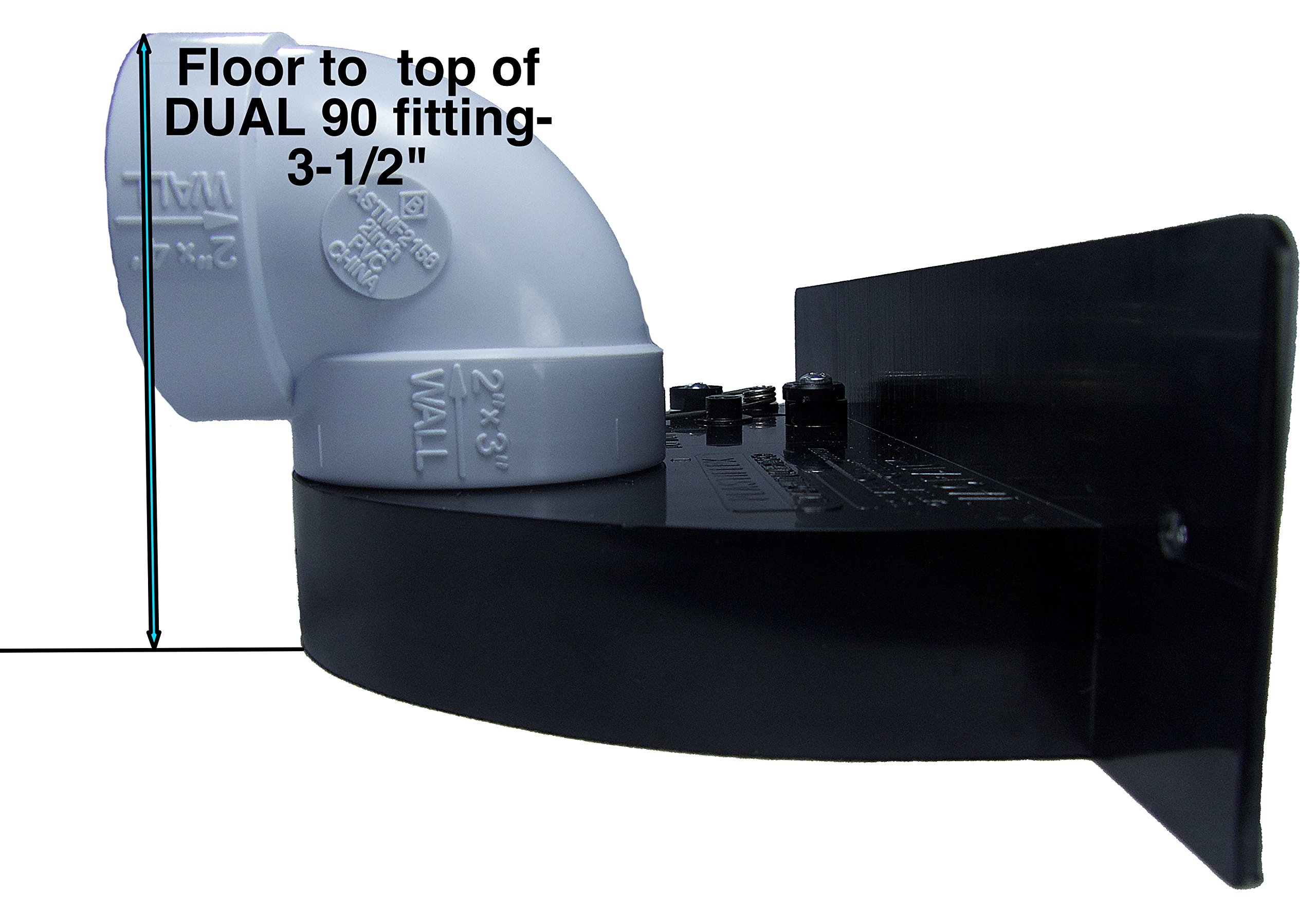 Central Vacuum VacPan - Automatic Dustpan for Built-in Central Vacuum Systems | Under Counter or In-Wall Dust Pan | Black | Perfect for Kitchen, Garage & Hard-to-Reach Areas