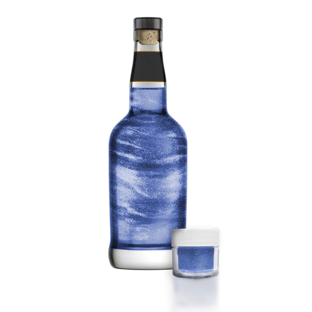 Blue Brew Edible Glitter for Drinks - Food Grade Sparkle Dust for Cocktails, Beer & Beverage Garnish | Kosher, Halal Certified | Vegan, Gluten & Nut Free (45g Shaker) - Perfect for Party Drinks, Wedding Toasts & Festive Celebrations