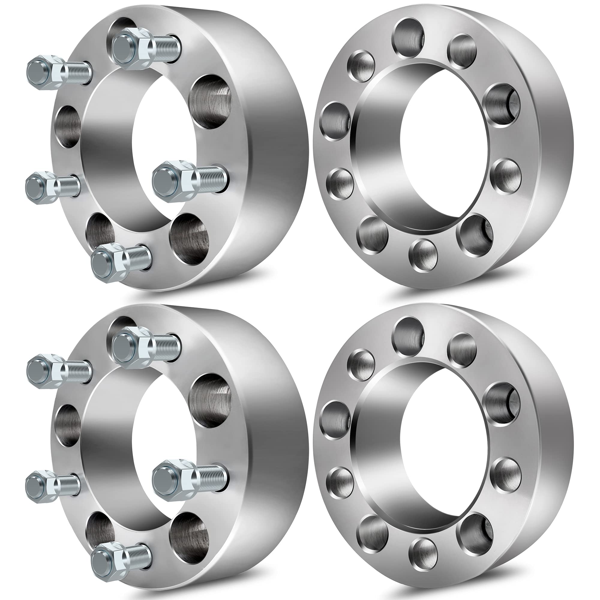 ECCPP 4PCS 2 Inch 5x4.5 to 5x4.5 Wheel Spacers - 5 Lug 5x114.3 Hub Centric - Compatible with Jeep Wrangler (1984-2001), Cherokee (1984-2001), Liberty (2006-2012) - Enhance Off-Road Performance & Vehicle Stance