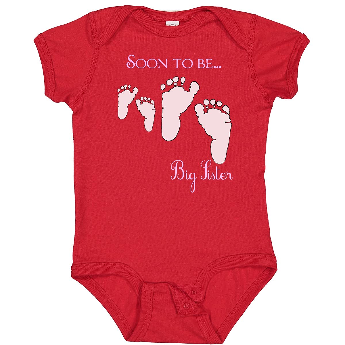 Inktastic Soon to Be Big Sister Baby Bodysuit - Cute Sibling Announcement Outfit for Newborns & Toddlers - Perfect for Gender Reveals, Baby Showers & Family Photos